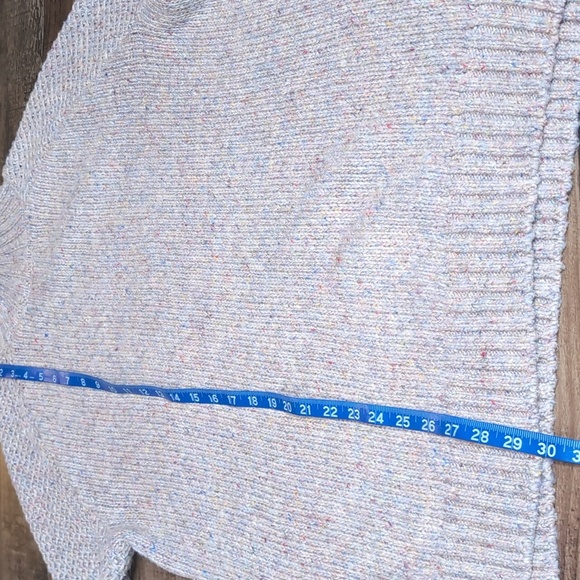 prAna Ibid Sweater Knit Wool Silk Blend Tunic Top Multicolor Speckled Tan XL - Picture 11 of 11